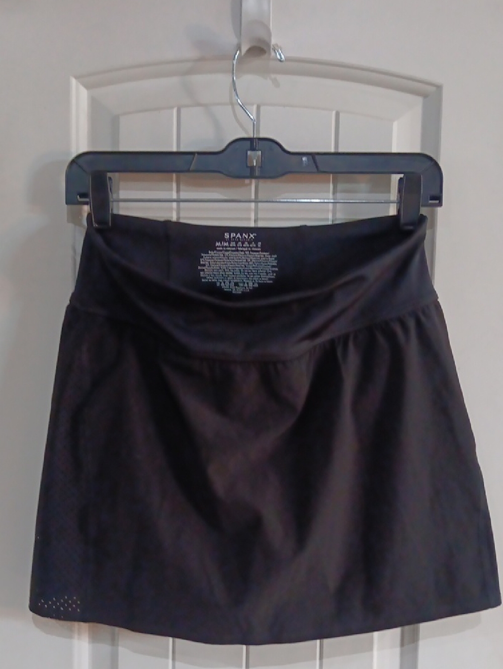 SPANX Black Athletic Skort with Pull-On Waistband